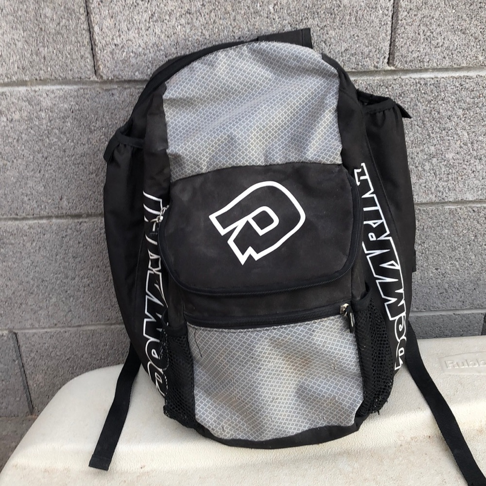 Black and sliver Demarini sports bag